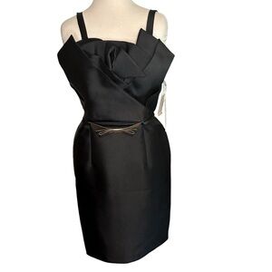 Elena Elias Dress Womens 8 Black Special Occasion Evening LBD‎ NWT
